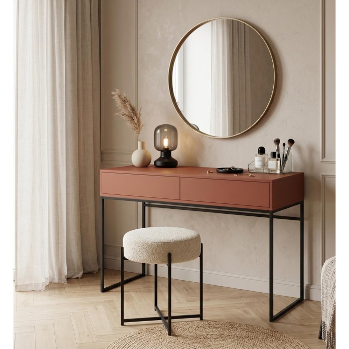 Loft-Frisiertisch GENUA 137 cm, Terrakotta-Rot,...