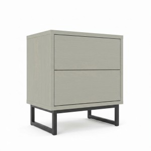 Nachttisch GENUA Eukalyptus Salbei Grün Loft Skandinavisch Japandi 43cm 1/9