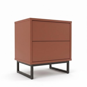 Nachttisch GENUA Nachtkommode Rote Terrakotta Loft Boho 43cm 1/9