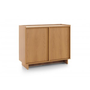 SUNA Kommode Japandi Design Sideboard Eiche Caramel grifflos 98 cm breit 1/9