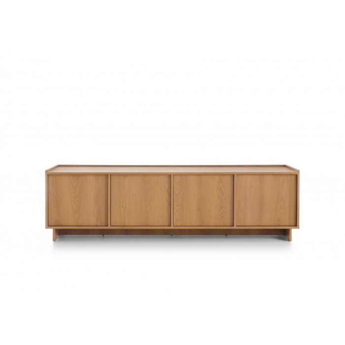 SUNA TV Lowboard 195 cm breit Japandi Design Fernsehtisch Eiche Caramel grifflos