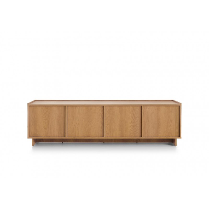 SUNA TV Lowboard 195 cm breit Japandi Design Fernsehtisch Eiche Caramel grifflos 6/9