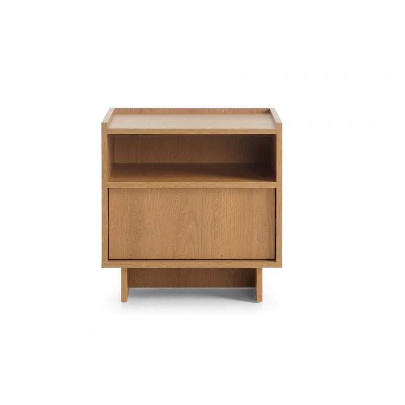 SUNA Nachtschrank Nachttisch Japandi Design Eiche Caramel grifflos 50 cm breit 5/9