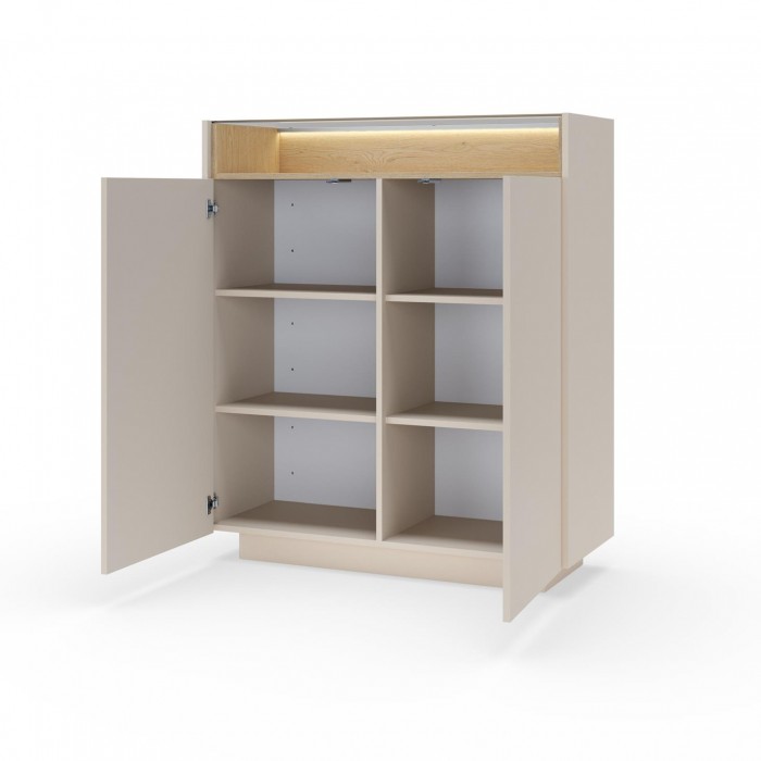 Hohe Kommode für das Wohnzimmer KIRO zweitürig...
