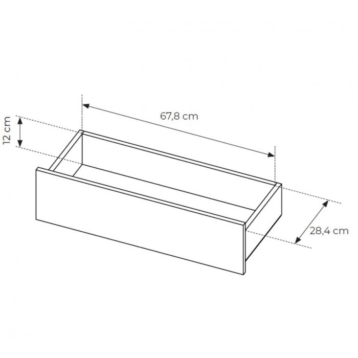 Kommode 176 cm KIRO zweitürig mit Schubladen und LED-Beleuchtung – Beige / Cremona Eiche