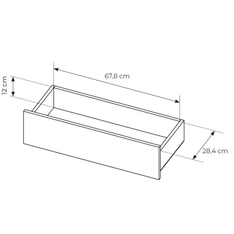 Kommode 176 cm KIRO zweitürig mit Schubladen und LED-Beleuchtung – Beige / Cremona Eiche 6/9