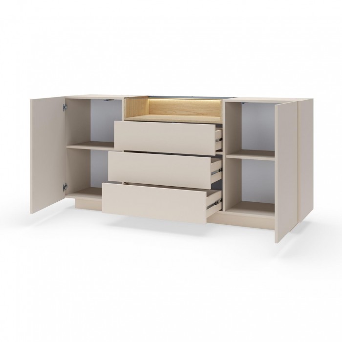 Kommode 176 cm KIRO zweitürig mit Schubladen...
