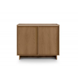 SUNA Kommode Japandi Design Sideboard Eiche Caramel grifflos 98 cm breit 5/9