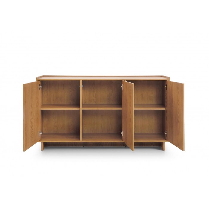 SUNA Kommode 147 cm breit Japandi Design Sideboard Eiche Caramel grifflos
