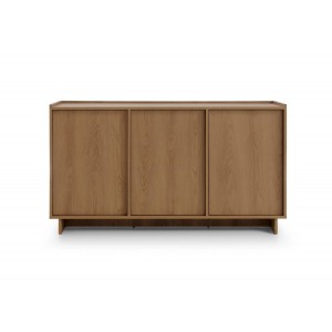 SUNA Kommode 147 cm breit Japandi Design Sideboard Eiche Caramel grifflos 7/9