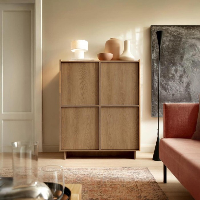 SUNA Highboard Japandi Design Kommode Eiche...