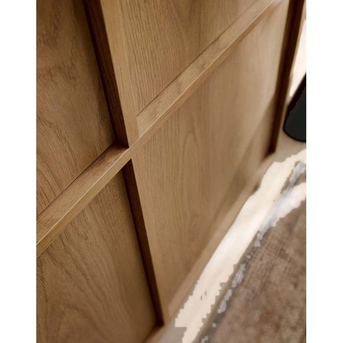 SUNA Highboard Japandi Design Kommode Eiche Caramel grifflos 124 cm hoch