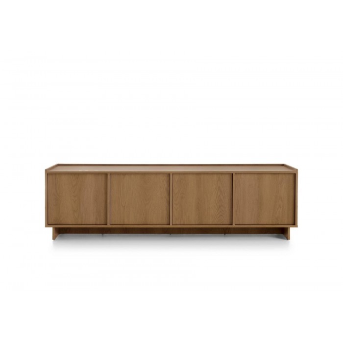 SUNA TV Lowboard 195 cm breit Japandi Design Fernsehtisch Eiche Caramel grifflos