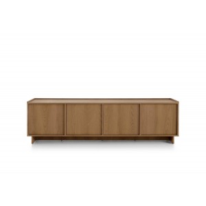 SUNA TV Lowboard 195 cm breit Japandi Design Fernsehtisch Eiche Caramel grifflos 7/9