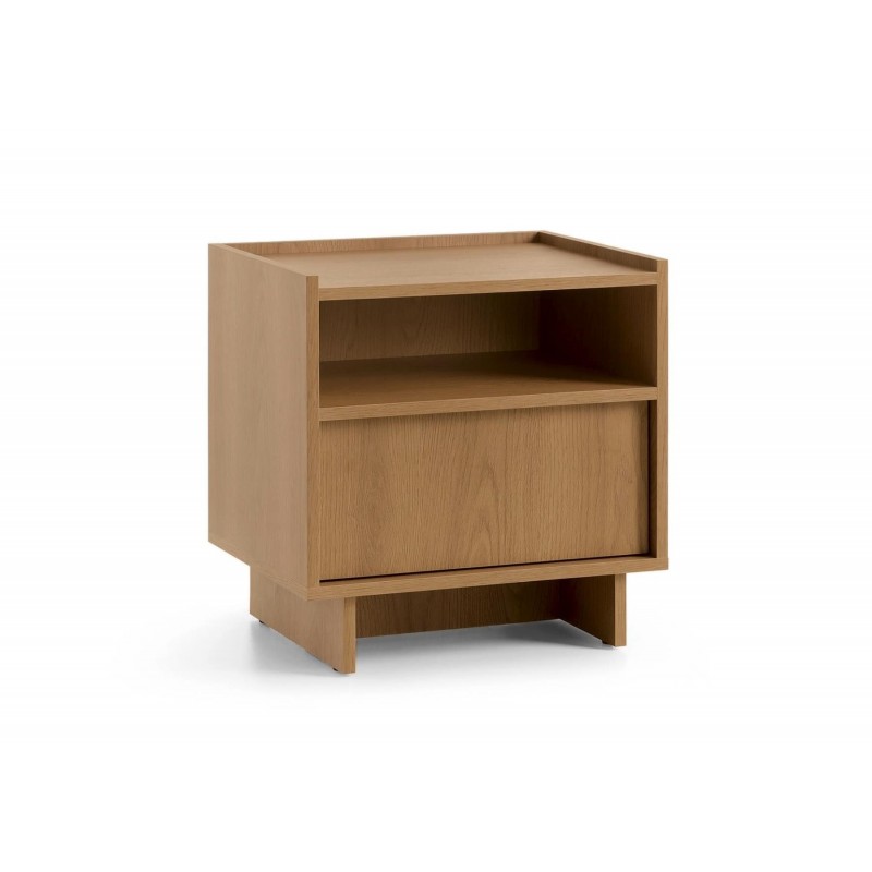 SUNA Nachtschrank Nachttisch Japandi Design Eiche Caramel grifflos 50 cm breit 1/9